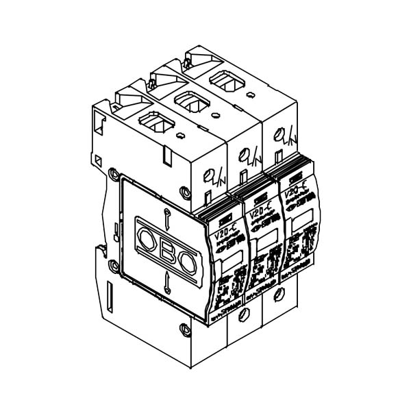 سرج ارستر فتوولتائیک تیپ 2+1، V50-B+C 3-PH600